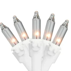 Best Mini Commercial Christmas Light Set - Clear - 300ct - 34' White Wire Commercial
