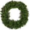 Discount Mixed Beaver Pine Artificial Christmas Wreath, 24-Inch, Unlit Unlit