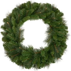 Discount Mixed Beaver Pine Artificial Christmas Wreath, 24-Inch, Unlit Unlit