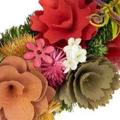Discount Mixed Floral Artificial Wooden Spring Wreath - 12.5