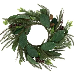 Sale Mixed Foliage with Berries Artificial Christmas Wreath, 20-Inch, Unlit Unlit