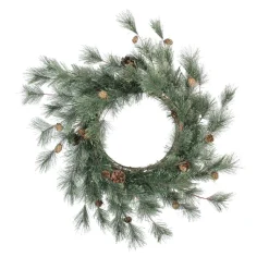 New Mixed Pine Cones Artificial Christmas Wreath - 26" - Unlit Unlit