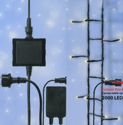 8-Mode LED Starter Kit with 4 Sets of Warm White Micro Rice Christmas Lights - Black Wire Fairys