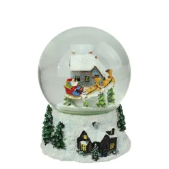 Best Musical and Animated Santa and Reindeer Rotating Christmas Water Globe - 6.75" Snow Globes