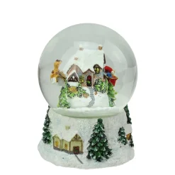 Best Musical and Animated Santa and Reindeer Rotating Christmas Water Globe - 6.75" Snow Globes