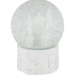 Sale Musical Church Village Christmas Snow Globe - 5.5" - White Snow Globes