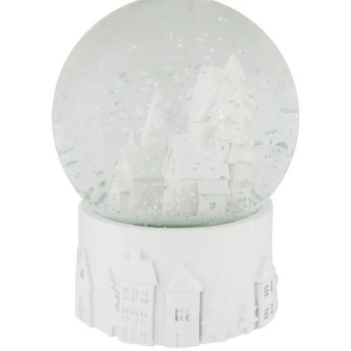 Sale Musical Church Village Christmas Snow Globe - 5.5" - White Snow Globes