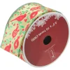 Best Mustard Yellow and Red Cardinals Wired Christmas Craft Ribbon 2.5" x 10 Yards Ribbons & Bows