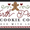 Sale North Pole Cookie Company Gingerbread 11.5" x 21.5" Framed Christmas Wall Decor Sign Poster in a Black Wooden Frame with UV Acrylic and Hangers Wall