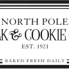 North Pole Milk and Cookie Company 11.5" x 21.5" Framed Christmas Wall Decor Sign Poster in a Black Wooden Frame with UV Acrylic and Hangers Wall