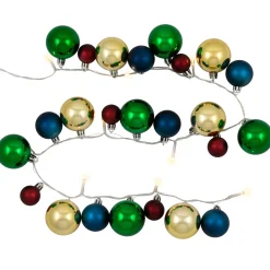 Ornament String Christmas Lights - Warm White LED - 3' Clear Wire - 10ct - Multi Battery Operated