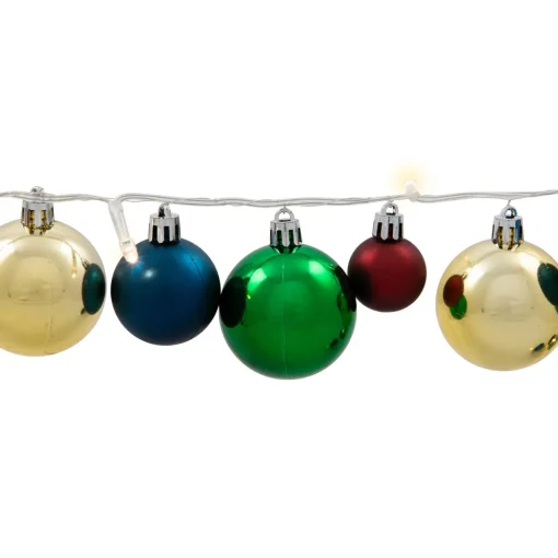 Ornament String Christmas Lights - Warm White LED - 3' Clear Wire - 10ct - Multi Battery Operated