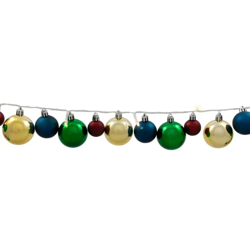 Ornament String Christmas Lights - Warm White LED - 3' Clear Wire - 10ct - Multi Battery Operated
