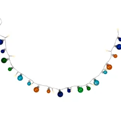 Best Ornament String Christmas Lights - Warm White LED - 3' Clear Wire - 10ct - Blue Battery Operated