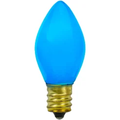 Outlet Pack of 4 Blue Opaque C7 Christmas Replacement Bulbs - 2" Replacement Bulbs