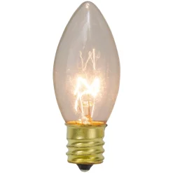 Hot Pack of 4 Clear C9 Transparent Christmas Replacement Bulbs Replacement Bulbs