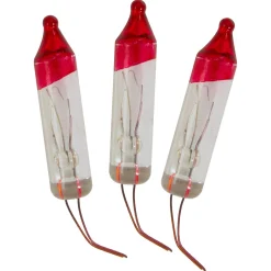 Pack of 3 Clear Flasher Christmas Replacement Bulbs, 2.5 Volts Replacement Bulbs