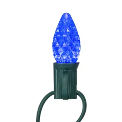 Discount Pack of 25 Faceted C7 LED Multi-Color Christmas Replacement Bulbs Replacement Bulbs