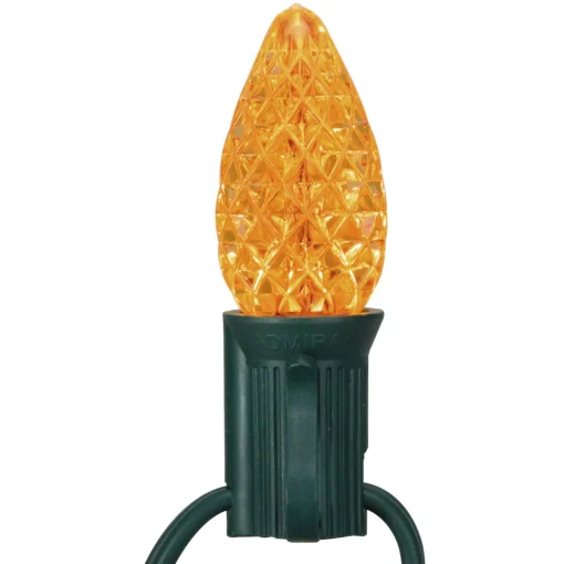 Discount Pack of 25 Faceted C7 LED Multi-Color Christmas Replacement Bulbs Replacement Bulbs