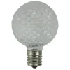 Clearance Pack of 25 Faceted LED G50 Clear Christmas Replacement Bulbs Replacement Bulbs