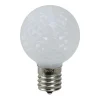 Pack of 25 Faceted LED G40 Pure White Christmas Replacement Bulbs Replacement Bulbs