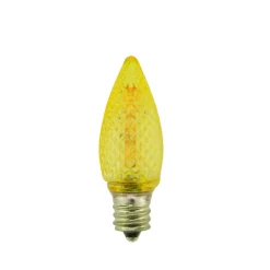 Clearance Pack of 4 Faceted Transparent Amber LED C7 Christmas Replacement Bulbs Replacement Bulbs