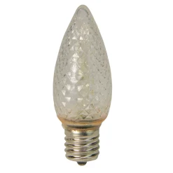 Discount Pack of 4 Faceted Transparent Cool White LED C9 Christmas Replacement Bulbs C7 & C9 Lights