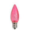 New Pack of 4 Faceted Transparent Pink LED C7 Christmas Replacement Bulbs Replacement Bulbs