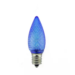 Online Pack of 4 Faceted Transparent Blue LED C7 Christmas Replacement Bulbs Replacement Bulbs