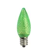 Pack of 4 Faceted Transparent Green LED C7 Christmas Replacement Bulbs Replacement Bulbs