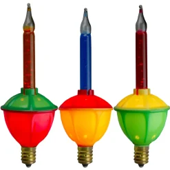 Best Pack of 3 Multi-Color C7 Retro Bubble Light Replacement Christmas Bulbs Replacement Bulbs
