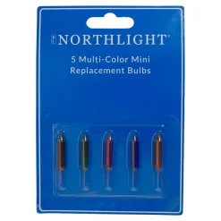 Sale Pack of 5 Multi-Color Mini Christmas Replacement Bulbs, 6 Volts Replacement Bulbs