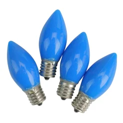 Hot Pack of 4 Opaque Blue C9 Christmas Replacement Bulbs Replacement Bulbs