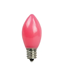 Clearance Pack of 4 Opaque Pink LED C7 Christmas Replacement Bulbs Replacement Bulbs