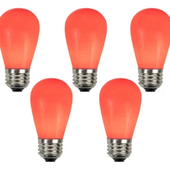 Best Pack of 25 Opaque Red LED S14 Christmas Replacement Bulbs Replacement Bulbs