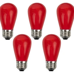 Best Pack of 25 Opaque Red LED S14 Christmas Replacement Bulbs Replacement Bulbs
