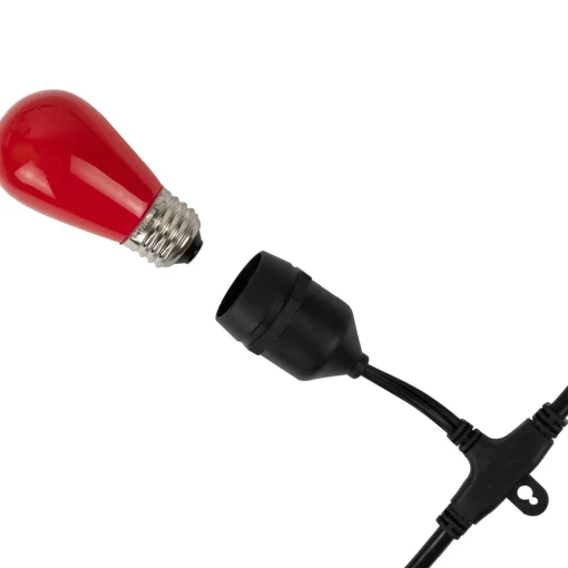 Best Pack of 25 Opaque Red LED S14 Christmas Replacement Bulbs Replacement Bulbs