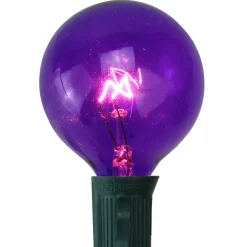 Best Pack of 25 Purple Transparent G50 Christmas Replacement Bulbs Replacement Bulbs