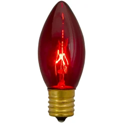 Sale Pack of 4 Red C9 Transparent Christmas Replacement Bulbs Replacement Bulbs