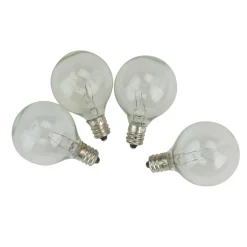 Hot Pack of 4 Transparent Clear G40 Globe Christmas Replacement Light Bulbs Replacement Bulbs