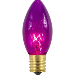 Outlet Pack of 25 Transparent Purple C9 Christmas Glass Replacement Bulbs Replacement Bulbs