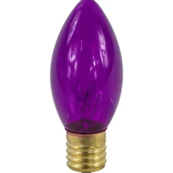 Outlet Pack of 25 Transparent Purple C9 Christmas Glass Replacement Bulbs Replacement Bulbs