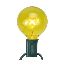 Pack of 25 Yellow G50 Incandescent Christmas Replacement Bulbs Replacement Bulbs