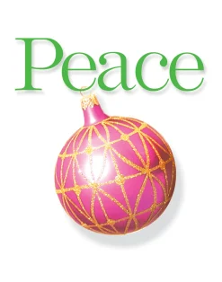 Clearance Peace Ornament Christmas Holiday Wall Decor Art Print Wall