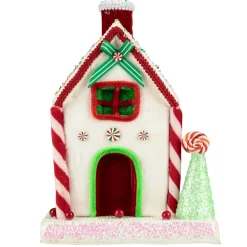 Sale Peppermint Candy House Christmas Decoration - 11" Building Sets