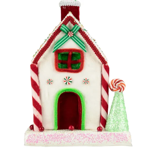 Sale Peppermint Candy House Christmas Decoration - 11" Building Sets