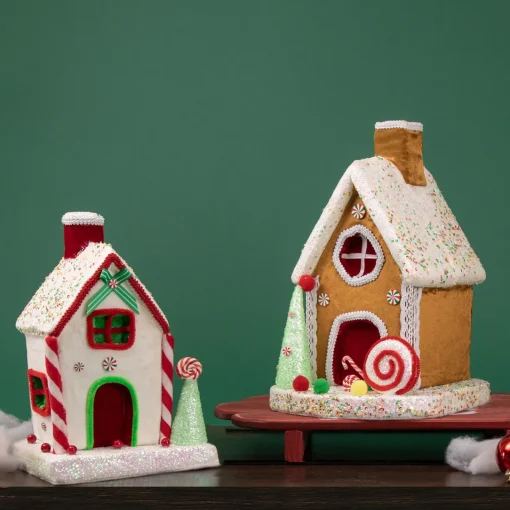 Sale Peppermint Candy House Christmas Decoration - 11" Building Sets