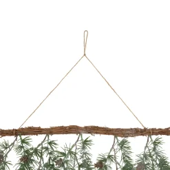 Clearance Pine Sprigs with Pine Cones Christmas Swag Wall Hanging- 27.5