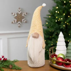 Outlet Plush Christmas Gnome with Sequins Tabletop Figure - 17.5" Gnomes