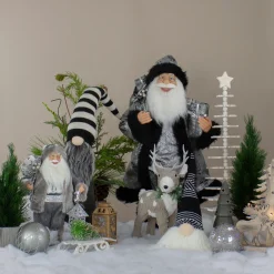 Discount Plush Sitting Christmas Gnome with Long Beard Decoration - 12